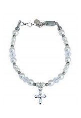 gorgeous silver elegant design christening bracelets for infants